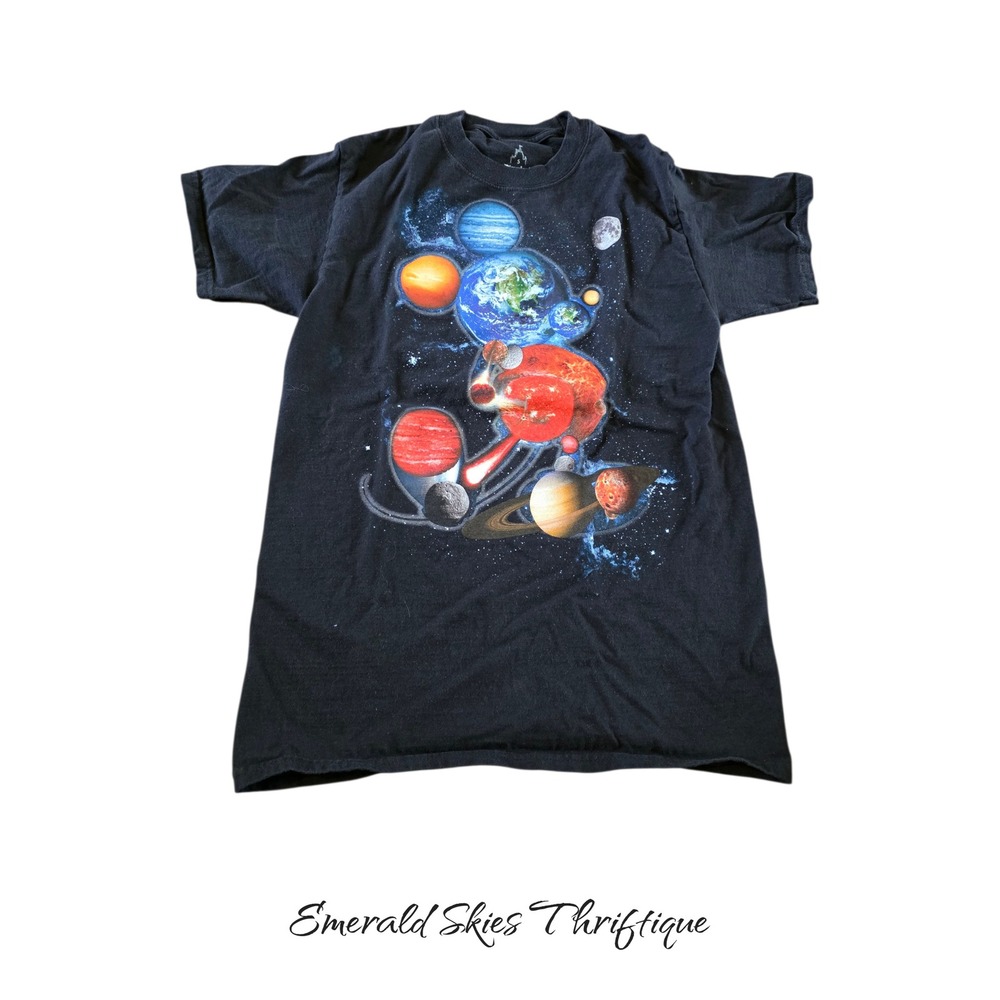 Disneyland Resorts Walt Disney World T Shirt small Mickey Mouse Planets